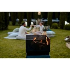 Elite Feuerkorb Grau/Schwarz, L X B X H: 44 X 44 X 85,5 Cm -Grillausrüstung 12 1186