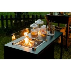 MWH Feuerstelle Palermo 55 X 100 X 79 Cm, Aluminium, Schwarz -Grillausrüstung 12 1200