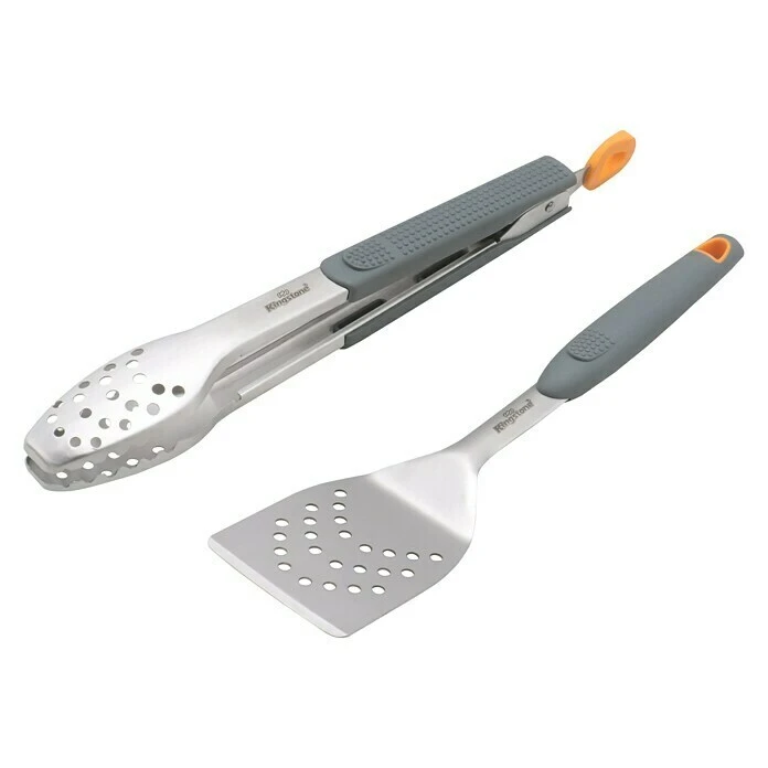 Kingstone Grillbesteck 2 -tlg., Edelstahl, Farbe: Grau/Silber 3 Kingstone Grillbesteck 2 -tlg., Edelstahl, Farbe: Grau/Silber