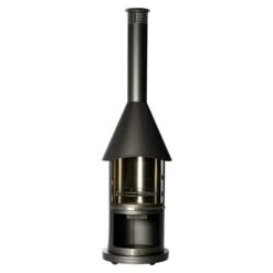 Buschbeck Grillkamin Auckland Hauptgrillfläche: Ø 42,5 Cm, Edelstahl, Dunkelgrau