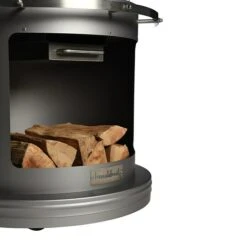 Buschbeck Grillkamin Auckland Hauptgrillfläche: Ø 42,5 Cm, Edelstahl, Dunkelgrau -Grillausrüstung 12 1337