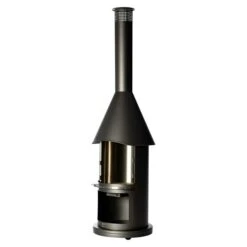 Buschbeck Grillkamin Auckland Hauptgrillfläche: Ø 42,5 Cm, Edelstahl, Dunkelgrau -Grillausrüstung 12 1338