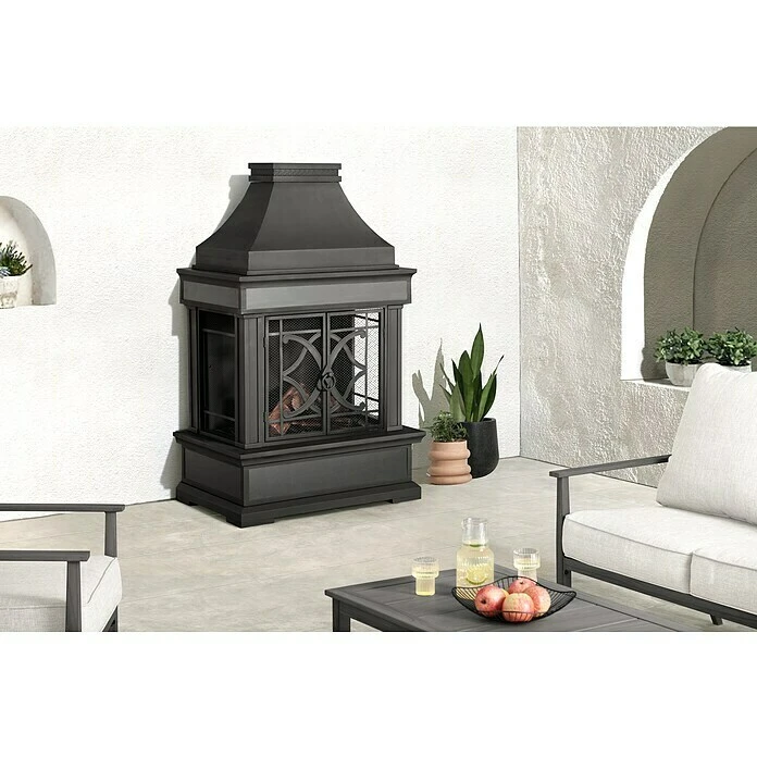 Gartenkamin Slate 66 X 90 X 144 Cm, Stahl 4 Gartenkamin Slate 66 X 90 X 144 Cm, Stahl – Bild 2