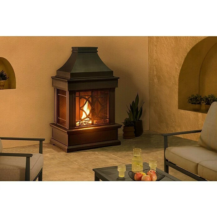 Gartenkamin Slate 66 X 90 X 144 Cm, Stahl 5 Gartenkamin Slate 66 X 90 X 144 Cm, Stahl – Bild 3