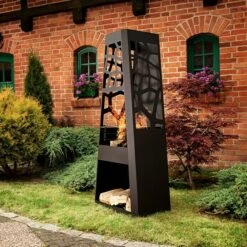 Dobar Gartenkamin 57,5 X 38 X 148 Cm, Stahl, Pulverbeschichtet 8 Dobar Gartenkamin 57,5 X 38 X 148 Cm, Stahl, Pulverbeschichtet -Grillausrüstung 12 1365