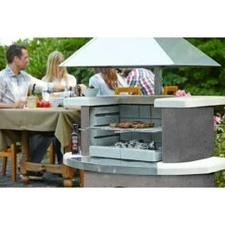 Buschbeck Grillkamin Zürich Hauptgrillfläche: 54 X 34 Cm -Grillausrüstung 12 1376
