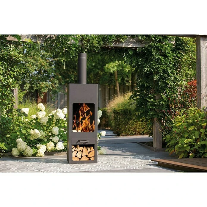 RedFire Gartenkamin Jersey L X B X H: 45 X 45 X 186 Cm, Stahl 4 RedFire Gartenkamin Jersey L X B X H: 45 X 45 X 186 Cm, Stahl – Bild 2