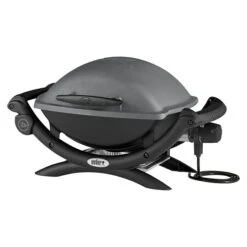 Weber Elektrogrill Q 1400 2,2 KW, Hauptgrillfläche: 43 X 32 Cm, Dunkelgrau -Grillausrüstung 12 1536