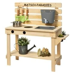 Grillausrüstung 13 Sun Matschküche Paradies 79 X 32 X 85 Cm, Zypresse, Natur