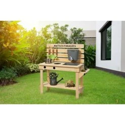 Sun Matschküche Paradies 79 X 32 X 85 Cm, Zypresse, Natur -Grillausrüstung 12 1580