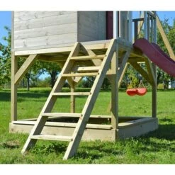 Wendi Toys Spielhaus Alpaka 290 X 350 Cm, Holz, Natur/Rot -Grillausrüstung 12 1607