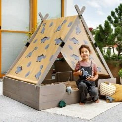 Muddy Buddy Sandkasten Dino Lover 140 X 120 X 140 Cm, Holz -Grillausrüstung 12 1642