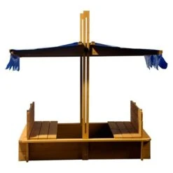 Dobar Sandkasten 120 X 120 X 120 Cm, Höhenverstellbares Dach -Grillausrüstung 12 1647