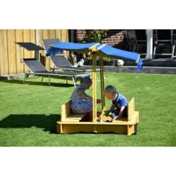 Dobar Sandkasten 120 X 120 X 120 Cm, Höhenverstellbares Dach -Grillausrüstung 12 1649