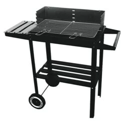 Grillstar Holzkohlegrill Nevada Schwarz, Hauptgrillfläche: 52 X 28,5 Cm