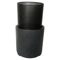 Elite Feuerkorb Ø X H: 34 X 55, Anthrazit/Schwarz