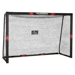 Hudora Fußballtor Pro Tect 240 85 X 240 X 160 Cm, Schwarz/Neonrot
