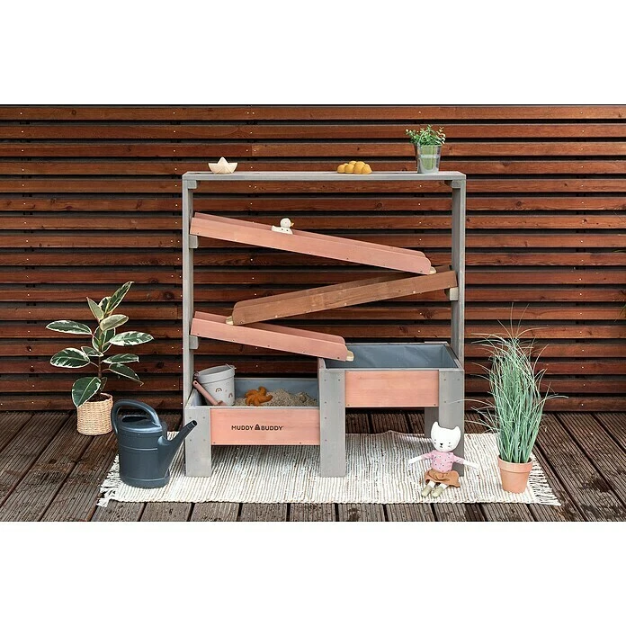 Muddy Buddy Wasserbahn Aqua Tower Holz, Puderrosa 6 Muddy Buddy Wasserbahn Aqua Tower Holz, Puderrosa – Bild 4