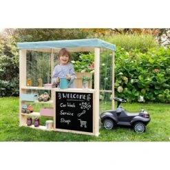 Muddy Buddy Kinder-Kaufladen Bubble Catcher L X B X H: 115 X 90 X 115 Cm, Holz, Salbeigrün/Natur -Grillausrüstung 12 1784