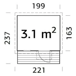 Palmako Spielhaus Harry 223 X 199 X 187 Cm, Natur -Grillausrüstung 12 1926