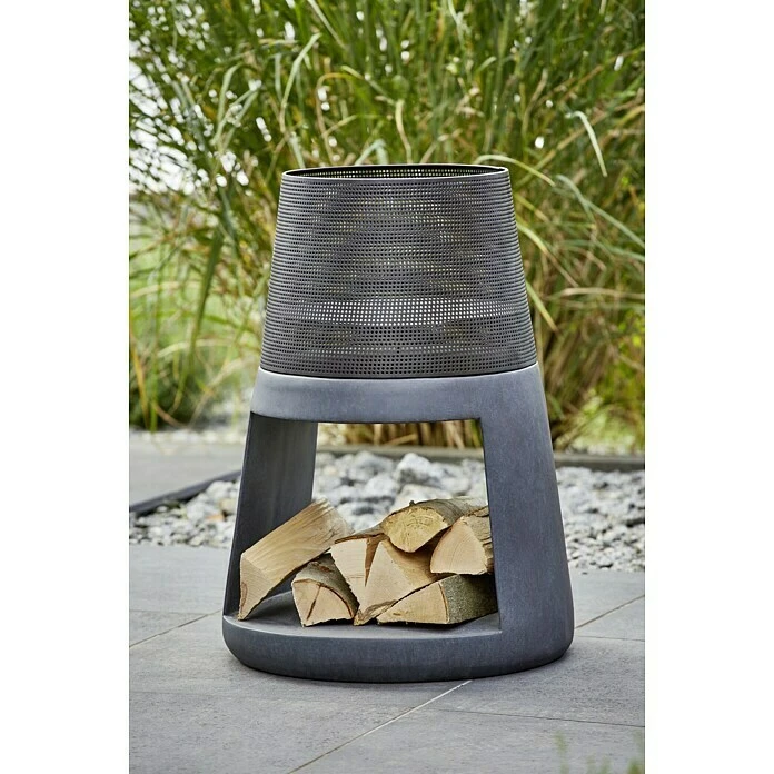 Elite Feuerkorb Ø X H: 54 X 72 Cm, Grau 4 Elite Feuerkorb Ø X H: 54 X 72 Cm, Grau – Bild 2