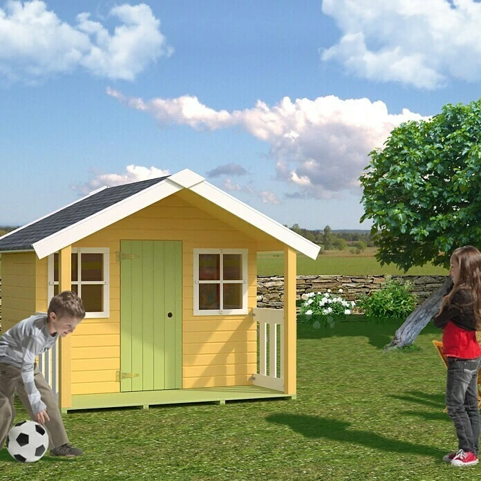 Palmako Spielhaus Felix 180 X 180 X 169 Cm, Natur 4 Palmako Spielhaus Felix 180 X 180 X 169 Cm, Natur – Bild 2