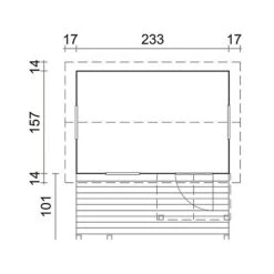 Palmako Spielhaus Otto Sockelmaß: 2,33 X 1,57 (2,58) M, Wandstärke: 16 Mm, Terrasse -Grillausrüstung 12 1969