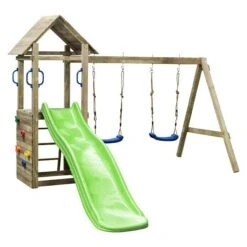 Swing King Kinderspielturm Maria L X B X H: 295 X 160 X 210, Holz/ Apfelgrün