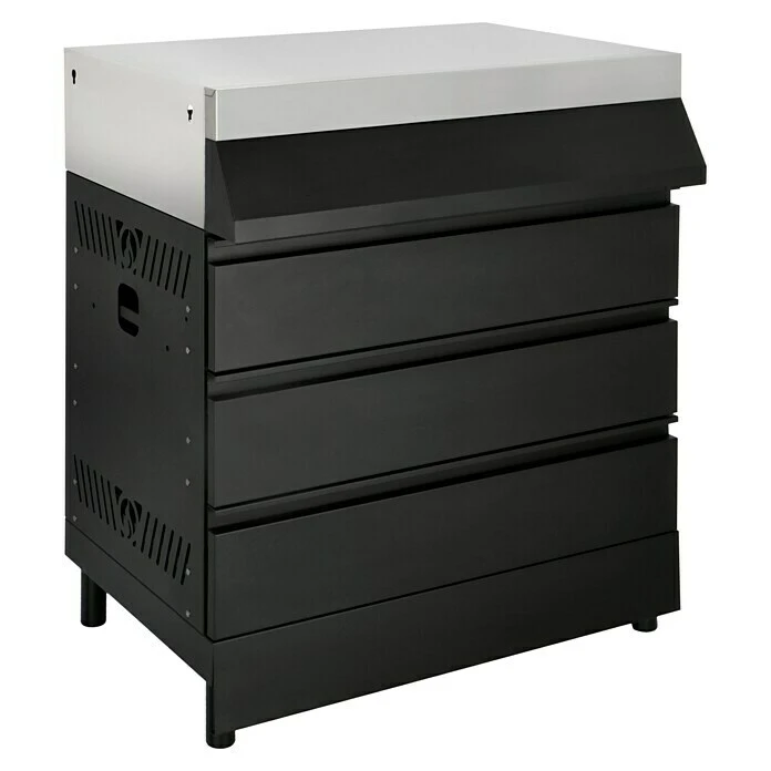 Kingstone Grillküchen-Modul The Quad Big Schwarz, L X B X H: 55,3 X 73 X 91,3 Cm 3 Kingstone Grillküchen-Modul The Quad Big Schwarz, L X B X H: 55,3 X 73 X 91,3 Cm