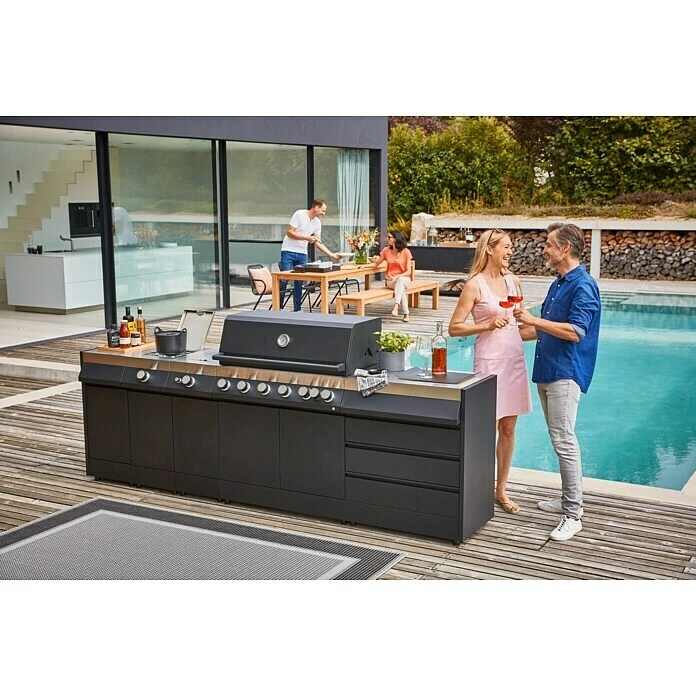 Kingstone Grillküchen-Modul The Quad Big Schwarz, L X B X H: 55,3 X 73 X 91,3 Cm 4 Kingstone Grillküchen-Modul The Quad Big Schwarz, L X B X H: 55,3 X 73 X 91,3 Cm – Bild 2