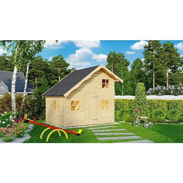 Weka Spielhaus Loki 228 X 250 Cm, Natur 3 Weka Spielhaus Loki 228 X 250 Cm, Natur