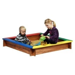 Dobar Sandkasten 117 X 117 X 18 Cm, Kiefer -Grillausrüstung 12 2096