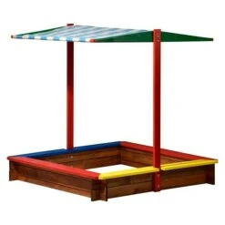 Dobar Sandkasten 120 X 120 X 125 Cm, Holz