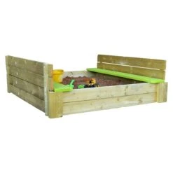Wendi Toys Sandkasten Deluxe 120 X 120 X 25 Cm, Natur/Grün