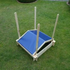 Promadino Sandkasten Peter 100 X 99,5 X 13 Cm, Kiefer, Höhenverstellbares Dach -Grillausrüstung 12 2130