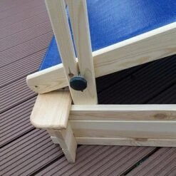 Promadino Sandkasten Peter 100 X 99,5 X 13 Cm, Kiefer, Höhenverstellbares Dach -Grillausrüstung 12 2131