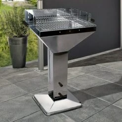 Grillstar Trichtergrill Colorado Silber, Hauptgrillfläche: 48 X 46 Cm -Grillausrüstung 12 225