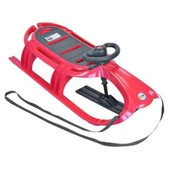 KHW Kunststoffschlitten Snow Tiger Deluxe 105 X 47 Cm, Max. Belastung: 60 Kg, Pink