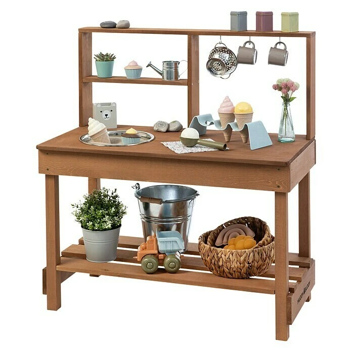 Muddy Buddy Matschküche Mud Starter 80 X 40 X 90 Cm, Holz, Braun 3 Muddy Buddy Matschküche Mud Starter 80 X 40 X 90 Cm, Holz, Braun