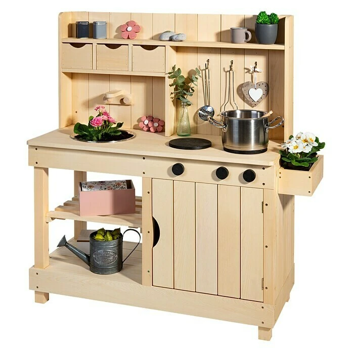 Muddy Buddy Matschküche Explorer L X B X H: 102 X 40 X 105 Cm, Zypresse, Natur 3 Muddy Buddy Matschküche Explorer L X B X H: 102 X 40 X 105 Cm, Zypresse, Natur