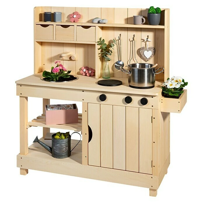 Muddy Buddy Matschküche Explorer L X B X H: 102 X 40 X 105 Cm, Zypresse, Natur 7 Muddy Buddy Matschküche Explorer L X B X H: 102 X 40 X 105 Cm, Zypresse, Natur – Bild 5