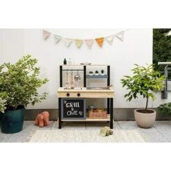 Muddy Buddy Matschküche Grill & Chill 80 X 40 X 90 Cm, Natur/Schwarz -Grillausrüstung 12 2340