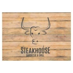 Bodenschutzmatte L X B: 120 X 75 Cm, Steakhouse Planken