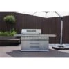 Buschbeck Outdoorküche Bristol L X B X H: 214,8 X 64,5 X 119 Cm, Edelstahl, Hauptgrillfläche: 96 X 45,4 Cm, Anzahl Brenner: 8