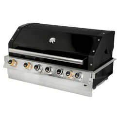 Kingstone KMS Gasgrill Cliff 605-II Built In Anzahl Brenner: 6, Hauptgrillfläche: 89,2 X 45 Cm, 14 KW, Schwarz