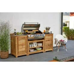 Sunfun Zoe Grillküchen-Modul Schrank Mit Tür, L X B X H: 63 X 58 X 92 Cm, Holz -Grillausrüstung 12 2608