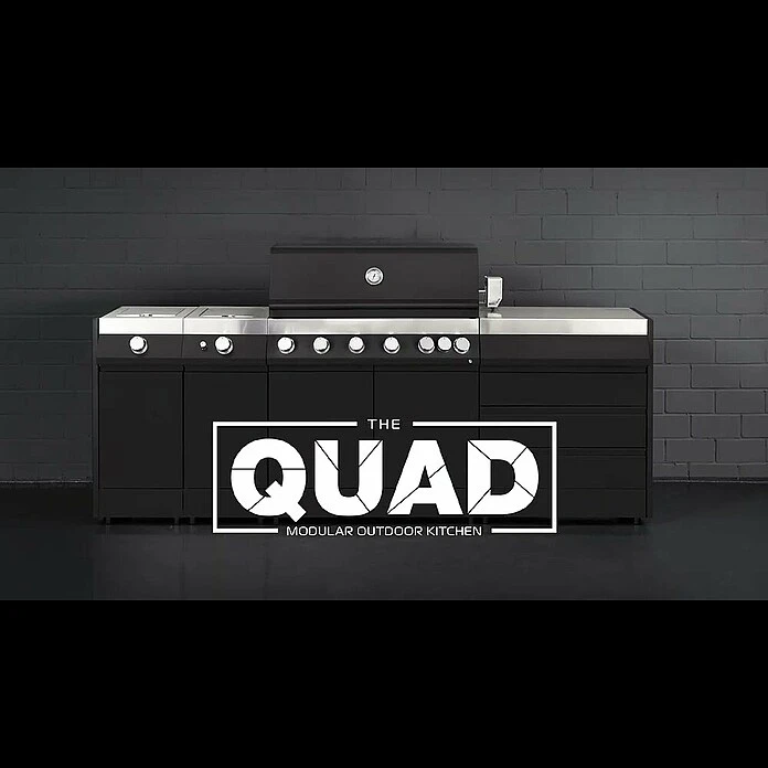 Kingstone Grillküchen-Modul The Quad Side Schwarz, L X B X H: 55,3 X 36,7 X 91,3 Cm, 3 KW 5 Kingstone Grillküchen-Modul The Quad Side Schwarz, L X B X H: 55,3 X 36,7 X 91,3 Cm, 3 KW – Bild 4