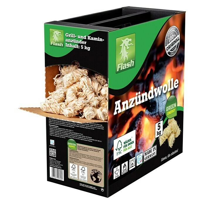 Flash Öko-Anzündwolle 5 Kg 3 Flash Öko-Anzündwolle 5 Kg