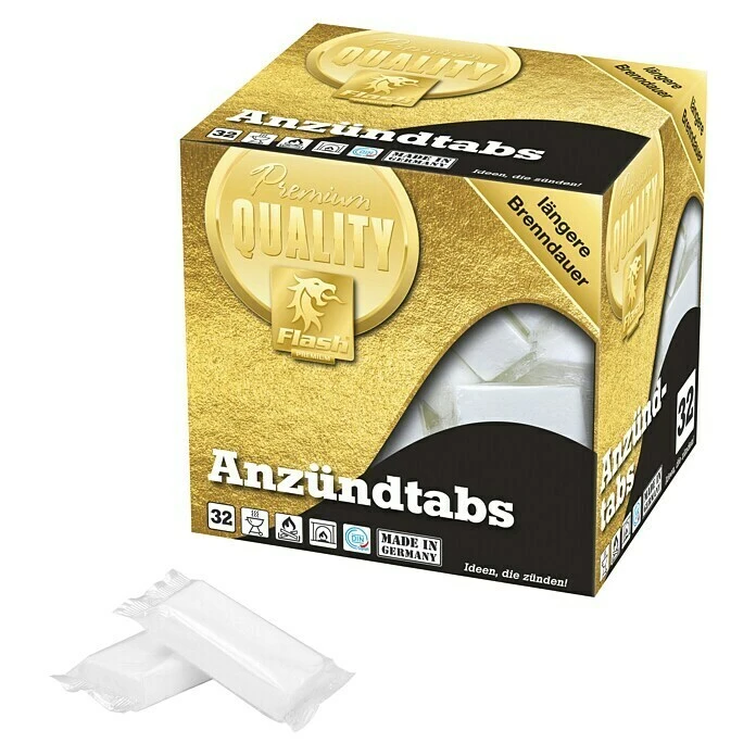 Flash Gold Anzünder XL-Tabs 32 Stk. 3 Flash Gold Anzünder XL-Tabs 32 Stk.