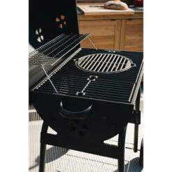 Grillstar Holzkohlegrill Grilltonne L X B X H: 71 X 109 X 87 Cm, Schwarz, Hauptgrillfläche: 64 X 43 Cm -Grillausrüstung 12 285
